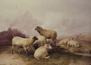 Ovejas en un paisaje, 1844